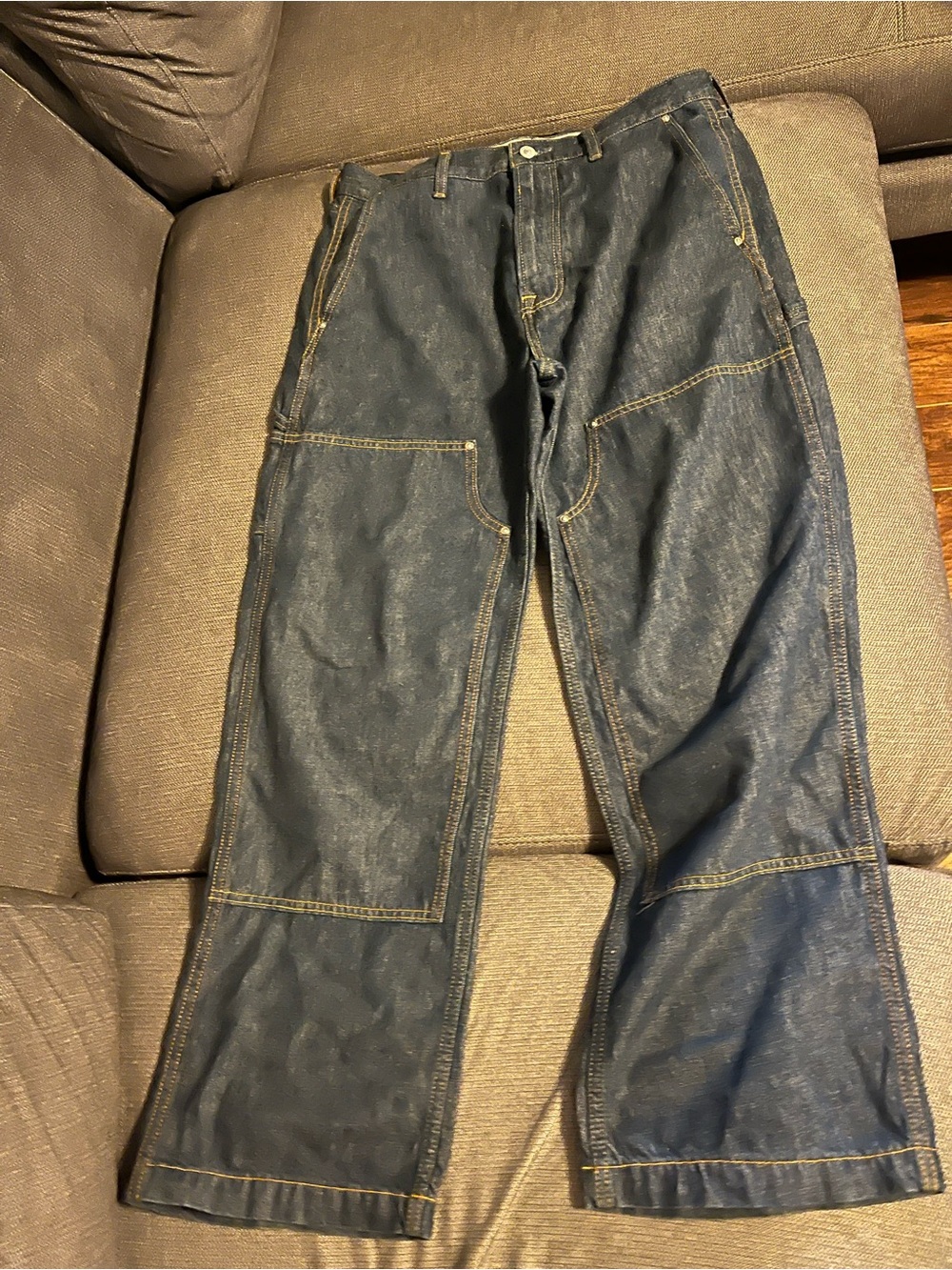 Abercrombie & Fitch Dark Blue Relaxed Workstyle Jeans